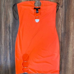 Strapless mini dress